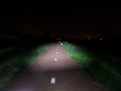 Philips LED bike light, road3, lamp on high