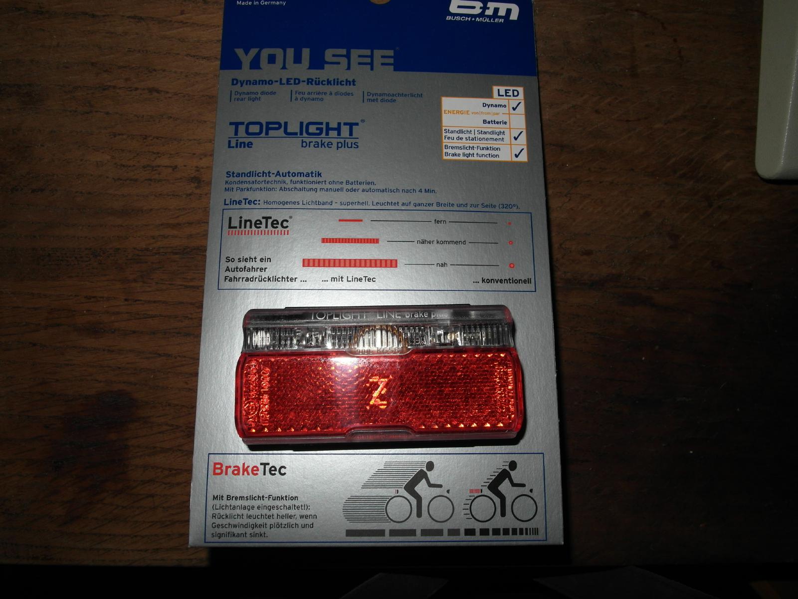 deze verwijderen Grof Rear lamp: B&M Toplight line brake plus