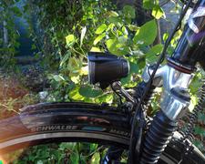 B&M IQ Cyo mounted on bike, side view