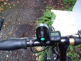 magicshine mounted on bike, rear view